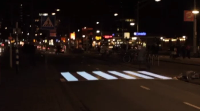 Reply to the post “Projected pedestrian crossing in Krasnoyarsk (in the snow)” - Krasnoyarsk, Crosswalk, Road, Traffic rules, Mat, Reply to post, Video