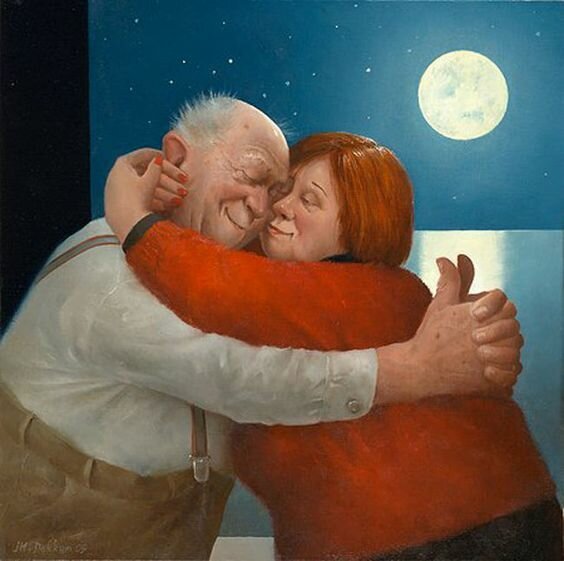 Hooligan and quarrelsome pensioners in the paintings of Marius van Dokkum - Painting, Artist, Longpost, Retirees, Marius Van Dokkum