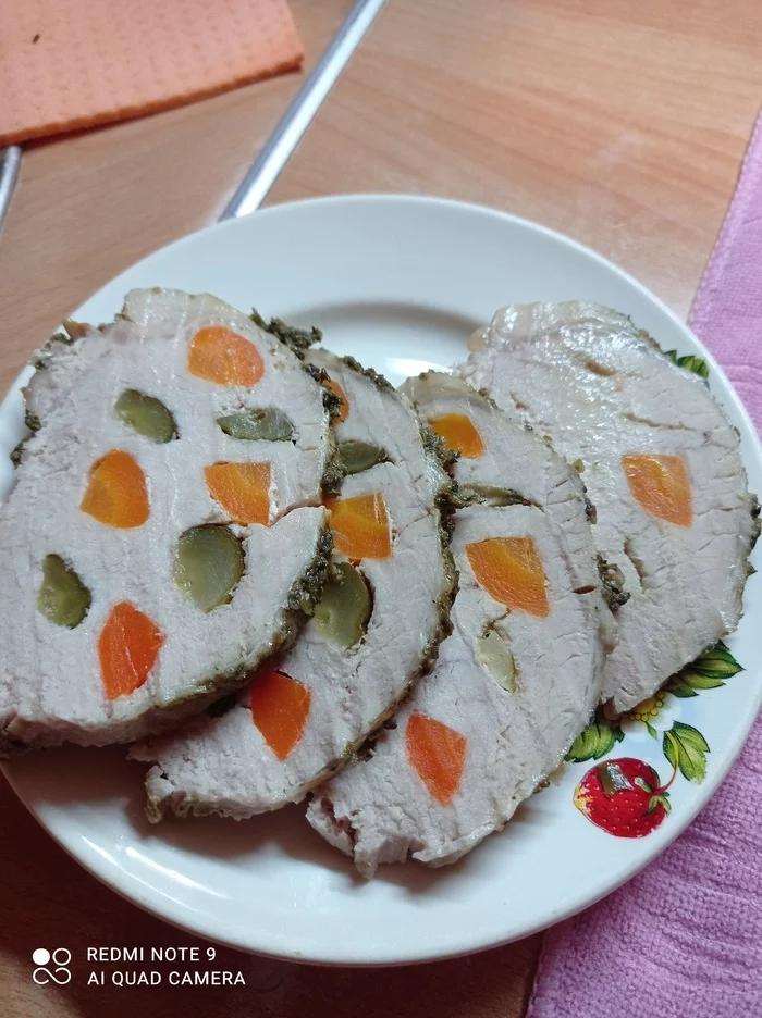 Baked pork for breakfast - My, Meat eaters, Cooking, Longpost