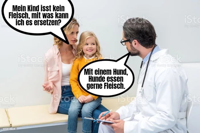 - My child doesn’t eat meat, what can I replace it with? - Memes, Humor, Black humor, Meat, Dog, Children