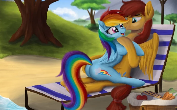 Picnic is only an excuse - NSFW, My little pony, Rainbow dash, MLP Edge, MLP Suggestive