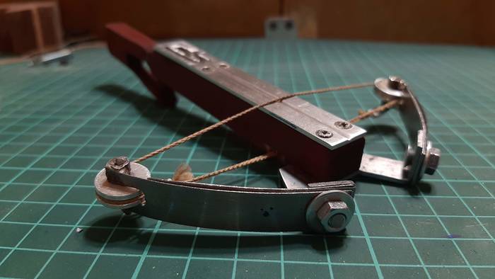 KILLING MICRO CROSSBOW - My, Crossbow, With your own hands, Needlework, Needlework with process, Video, Longpost