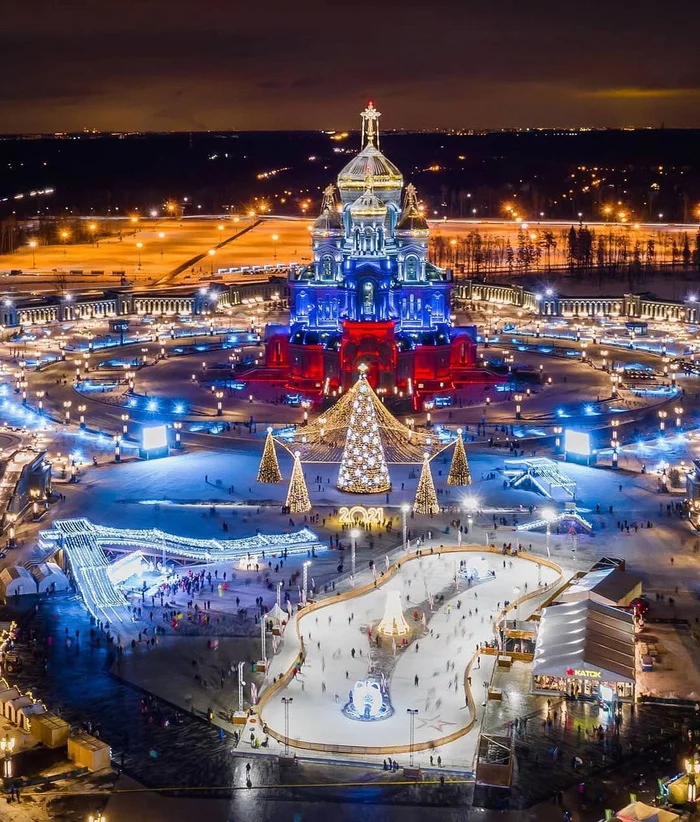 Cuban - The photo, Cuban, Russia, New Year, Night, Patriot Park, Temple of the Armed Forces of Russia