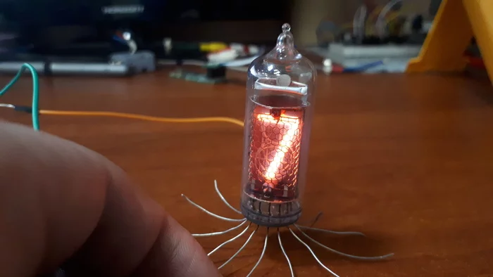 Tube clock on GRI IN-14 Nixie Clock - My, Lamp clock, In-14, Needlework with process, Clock, Nixie clock, Longpost, Arduino