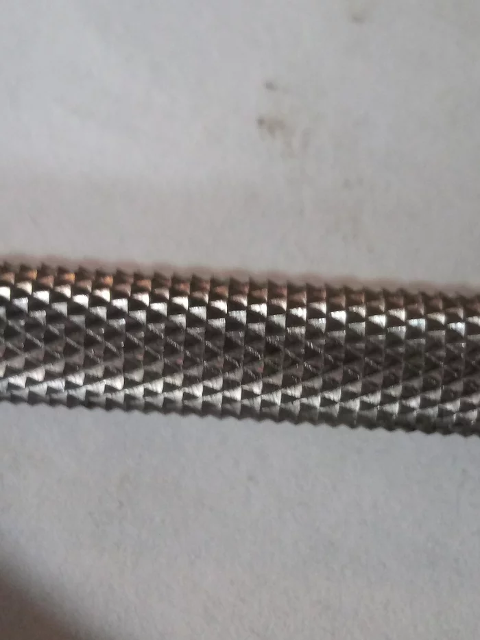 Knurling (corrugation) with rollers - My, Metalworking, Needlework, Photo on sneaker, Needlework without process