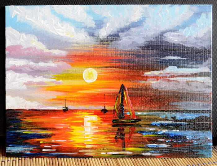 Sea - My, Acrylic, Painting, Landscape, Sea