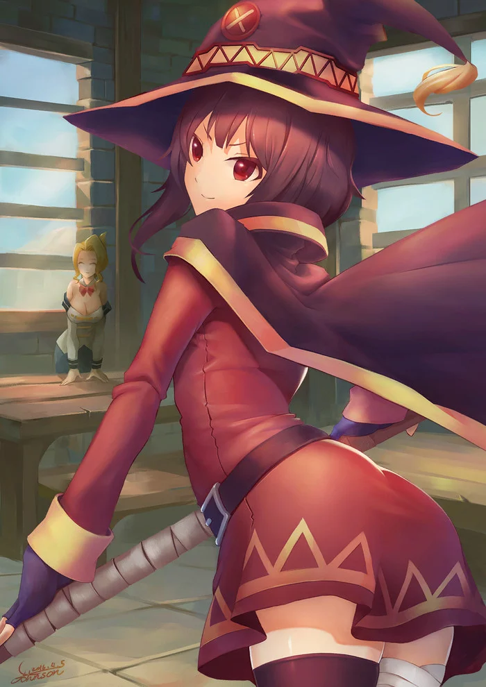 Мегумин - Konosuba, Megumin, Anime Art, Аниме, Luna (Konosuba)