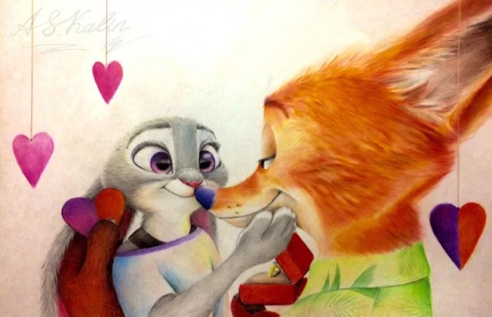 Nick and Judy - Andrejskalin, Nick wilde, Judy hopps, Zootopia, Love