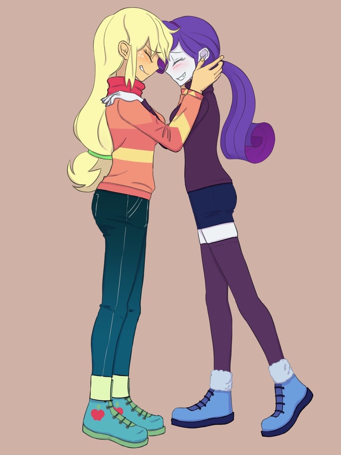   My Little Pony, Equestria Girls, Rarity, Applejack, MLP Lesbian, , Haibaratomoe, 