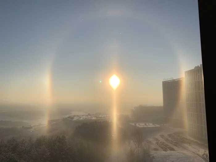 Halo in Ufa - My, Halo, Mobile photography, The sun, Ufa