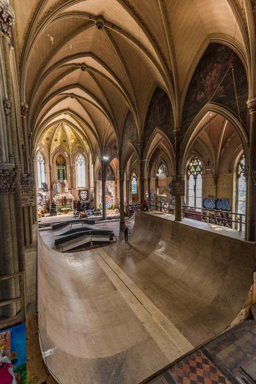 Where to start with a 160-year-old Gothic church turned skatepark? - My, The cathedral, Restoration, Skate, Skate park, Video, Longpost