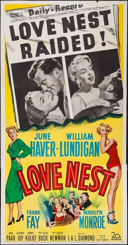 Marilyn Monroe in the film Love Nest (I) Cycle Magnificent Marilyn 353 series - Cycle, Gorgeous, Marilyn Monroe, Beautiful girl, Actors and actresses, Celebrities, Blonde, Movies, , Hollywood, USA, Poster, Movie Posters, 50th, 1951