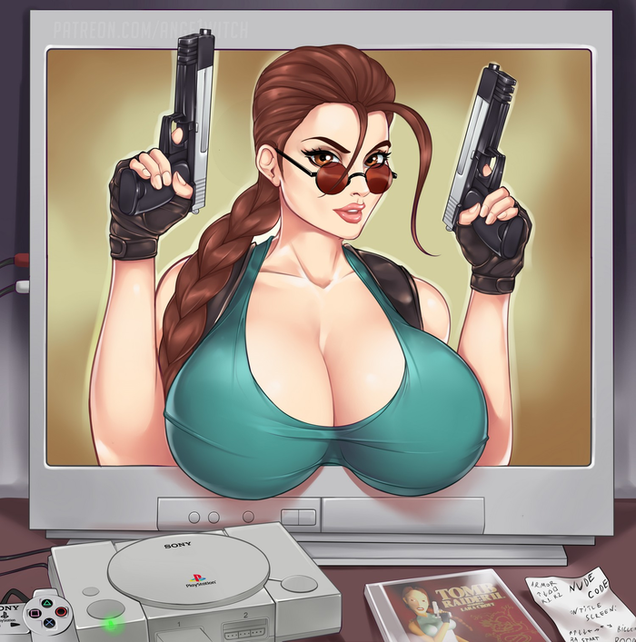 Lara Croft , , , Lara, Tomb Raider, Playstation, Ange1witch, , 
