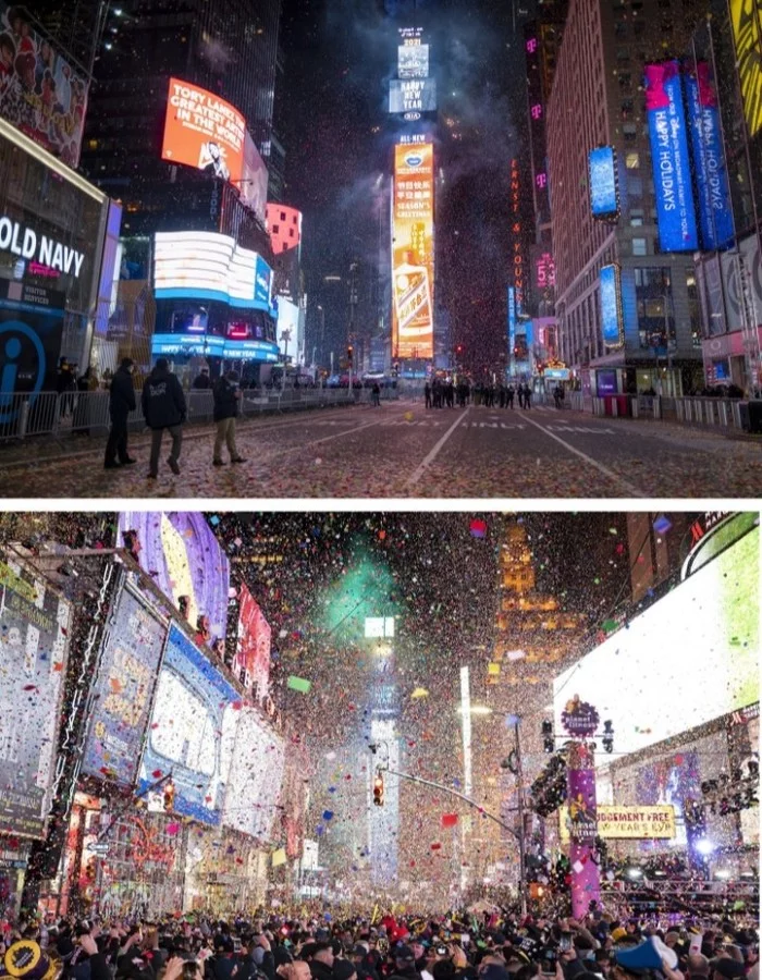 End and beginning 2020, New York - New York, USA, New Year, 2020, Coronavirus, The photo