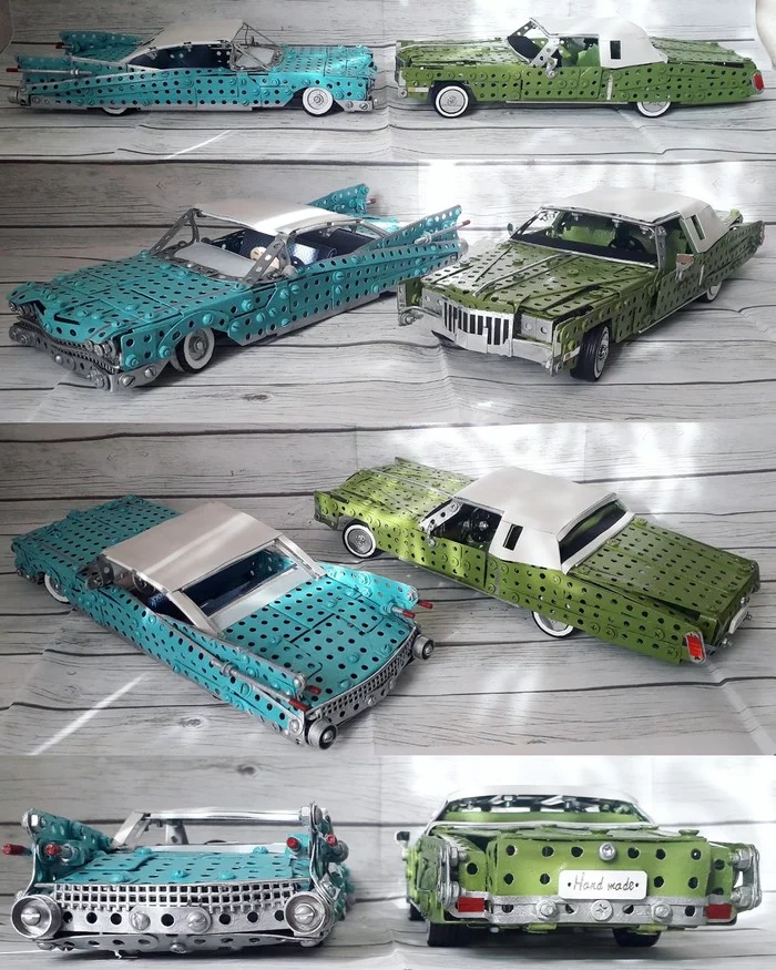 1959, 1971 Cadillac Eldorado from metal construction - My, Cadillac, Cadillac Eldorado, Retro car, Constructor, Modeling, Homemade