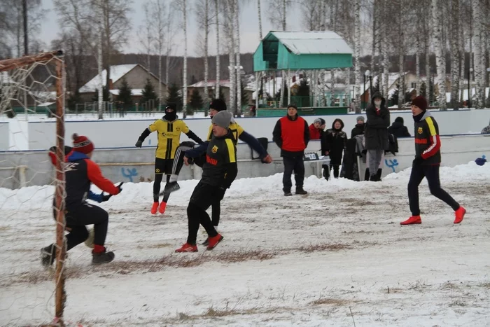 Winter football in Iglino - My, Games, Competitions, Football, Iglino