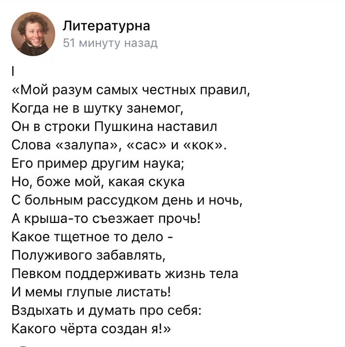 Онегин, которого мы заслужили - Моё, Литература, Евгений Онегин, Классика, Стихи