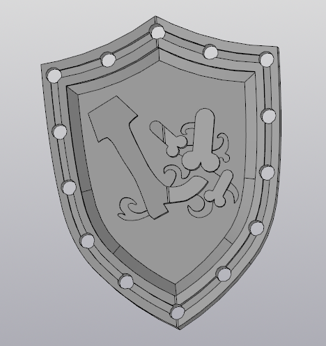 Coat of Arms of Procrastination - My, 3D modeling, 3D печать, Coat of arms, Icon, Procrastination, Longpost