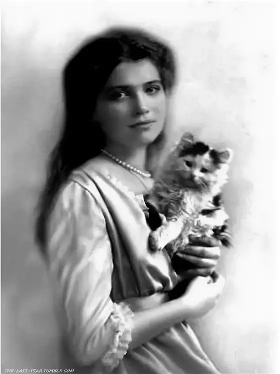 Maria Nikolaevna Romanova and a cat - cat, The photo, Story, История России, Romanovs