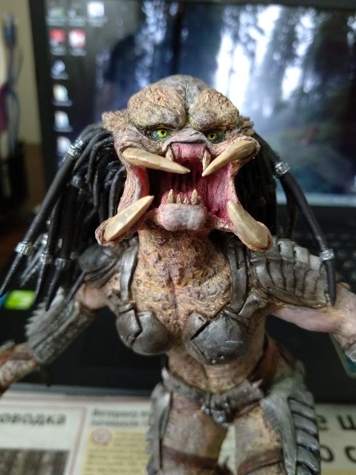 Хищница Полимерная глина, Рукоделие без процесса, Хобби, Лепка, Фигурки, Длиннопост, Видео, Хищник (фильм)