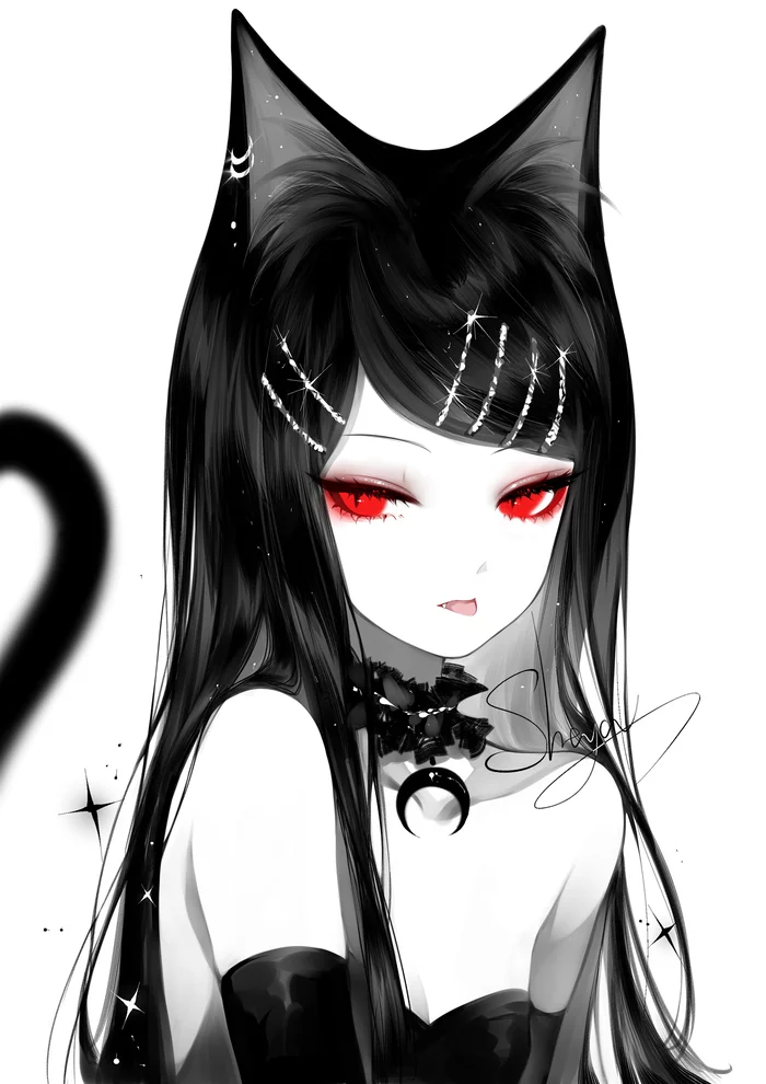 Sheya - Sheya, Anime, Anime art, Art, Animal ears, Longpost, Neko