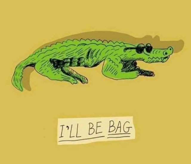 I'll be the bag - Crocodile, Сумка, Ill be back, Wordplay, Crocodiles