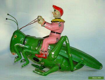 Groovy tin - Retro, Toys, Mechanics, Old man, Longpost, Winding mechanism, Metal products