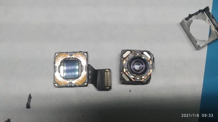 Continuation of the post “Iphone X with a damaged camera” opening the camera - My, Ремонт телефона, Photo on sneaker, iPhone X, Repair of equipment, Repair, Camera, Battery, Battery, Microscope, Interesting, Longpost