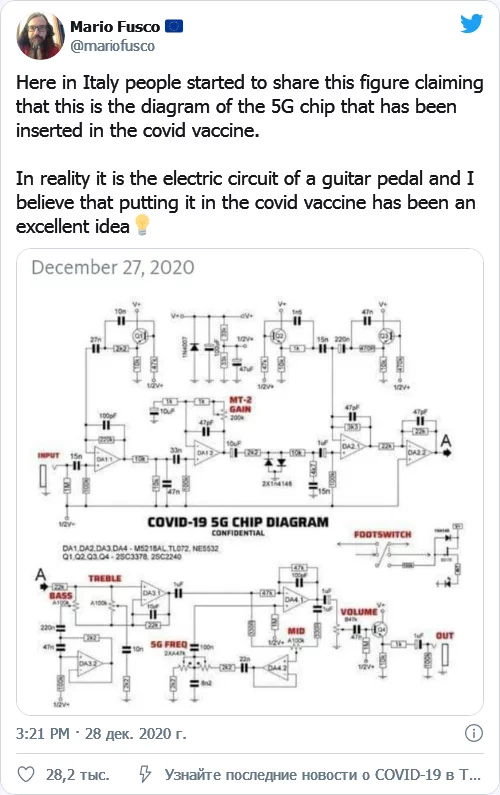 Sorry, not on lamps... - 5g, Coronavirus, Twitter, Scheme, Guitar pedal, Chipping, Stuffing, Obscurantism