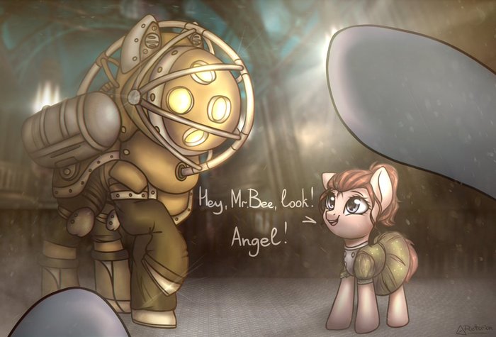 ! My Little Pony, Ponyart, MLP Crossover, Bioshock, 