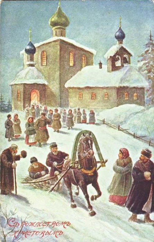 Merry Christmas and New Year greeting cards issued before the revolution - My, Christmas, New Year, Longpost, Postcard, Российская империя