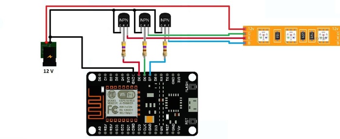 Делаем умною светодиодную ленту на микроконтроллере Wi-Fi ESP8266 arduino. + пульт на Qt-Creator IDE / C++ - Программирование, Техника, Самоделки, Видео, Arduino, Esp8266