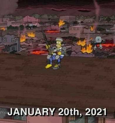 In light of recent events - The Simpsons, USA, Disorder, Prediction, 2021, Storming of the US Capitol - 2021, Storming of the US Capitol (2021)