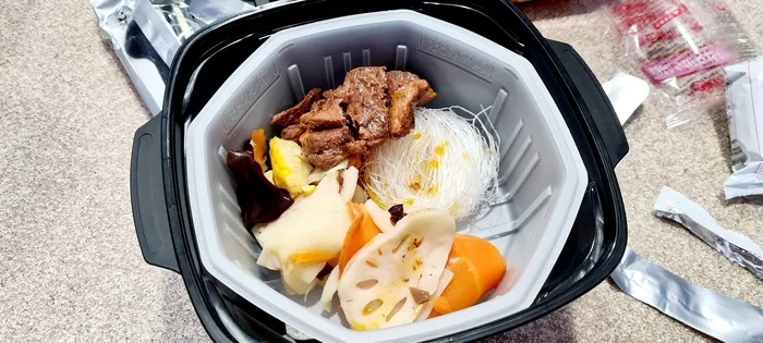 Саморазогревающаяся лапша Hi Hotpot - Моё, Лапша с говядиной, Доширак, Доширакология, Видео, Длиннопост, Еда