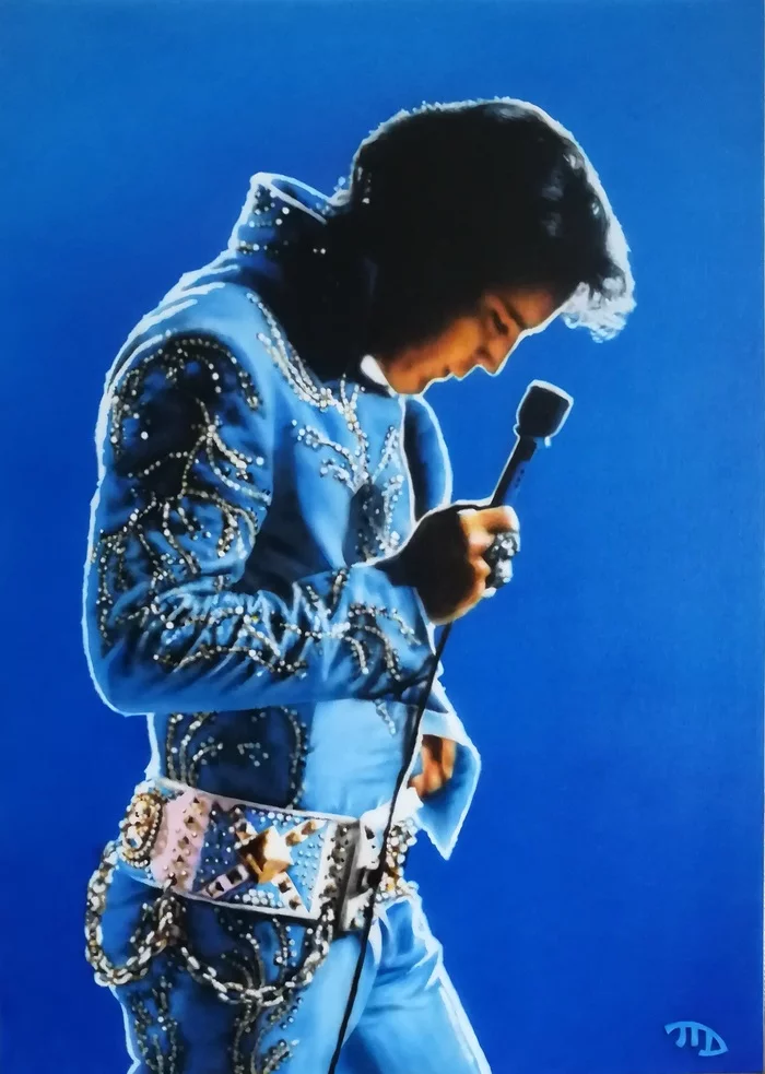 Aronych - My, Elvis Presley, Airbrushing, Portrait, King, Longpost