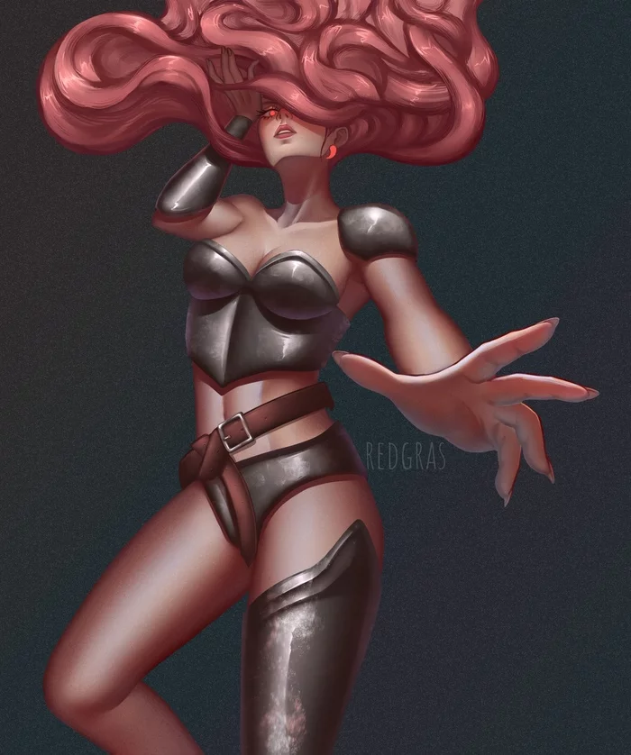 Redraw - My, Art, Оригинально, Beautiful girl, Longpost, Girls