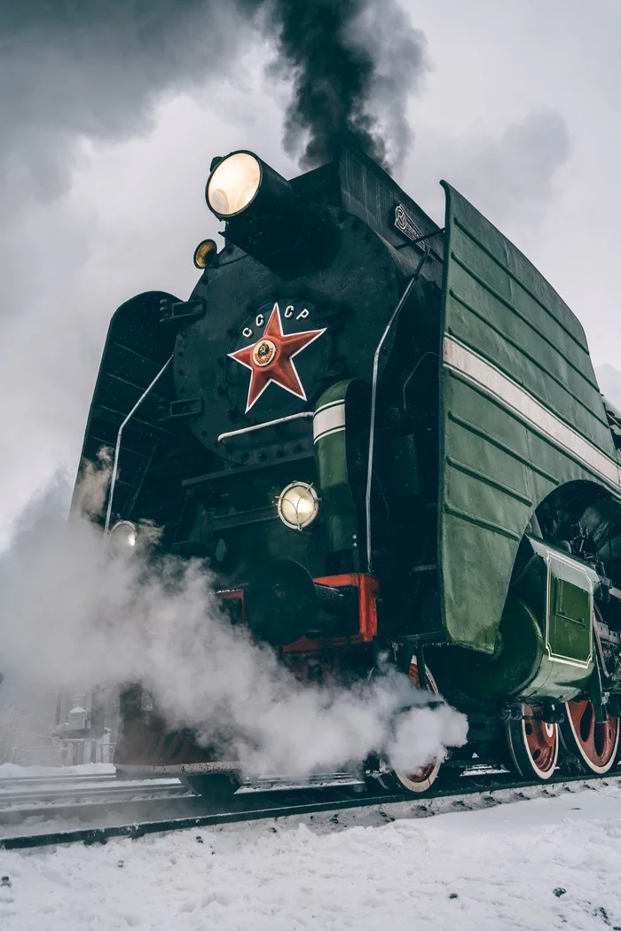 Retro train on locomotive traction. - Retro trains, Christmas, Ivanovo, Longpost, Shuya, The photo