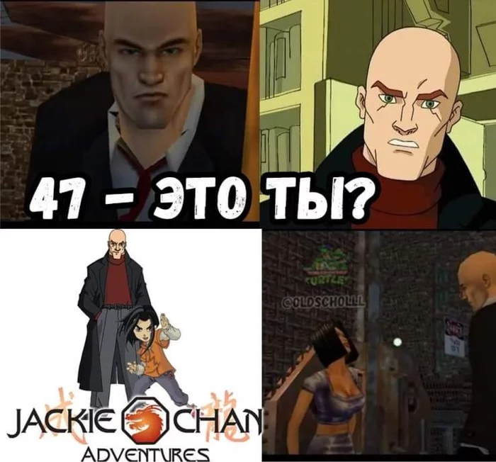 Лысый из Хитмана - Моё, Hitman, Jackie Chan Adventures, Мемы, Мультсериалы