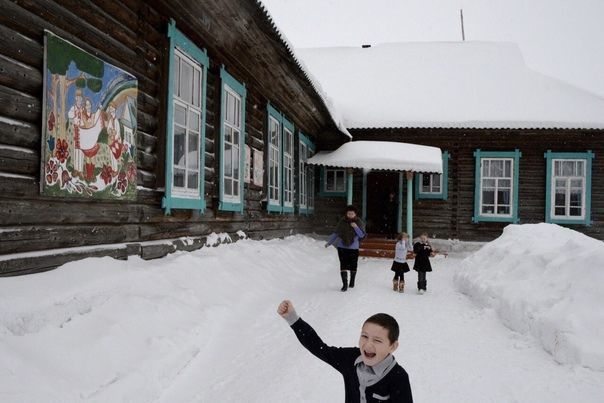 The school seems frozen in the past - School, Mari El, Longpost, The photo