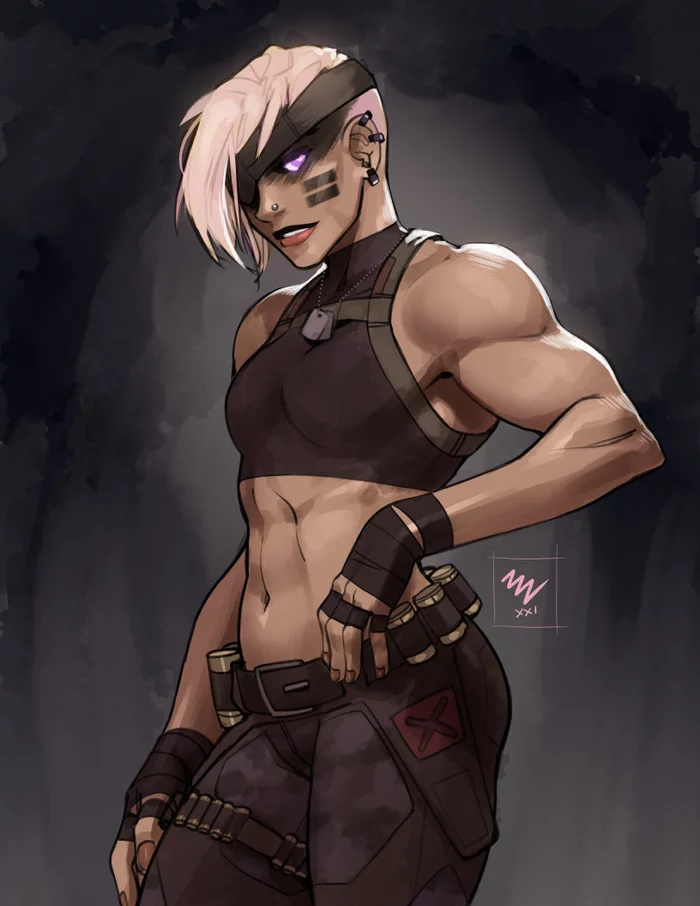 PsyOps Vi - NSFW, Strong girl, Art, Muscleart, VI, League of legends, Games, Vashperado