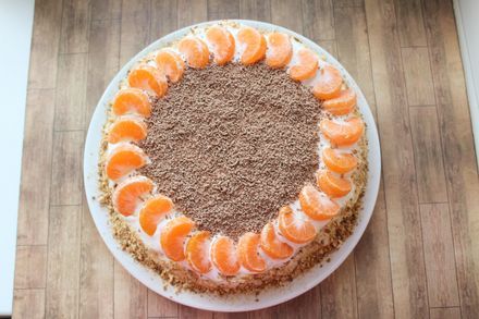 Quick no-bake cookie cake with banana - My, Cake, Recipe, Food, Cooking, Nutrition, Sweets, Dessert, New Year, Festive table, Dish, Longpost