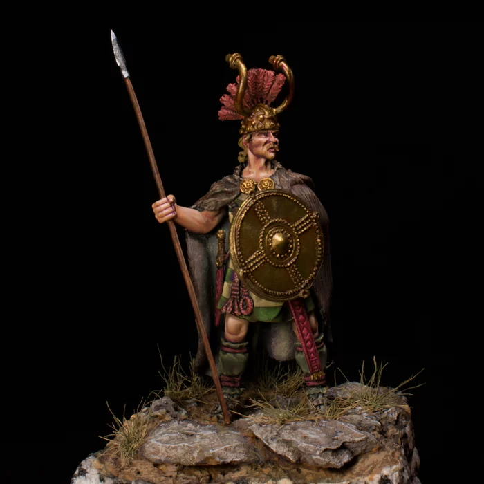 Leader of the Bronze Age - My, Painting miniatures, Painting, Toy soldiers, Antiquity, Wim, Miniature, Longpost