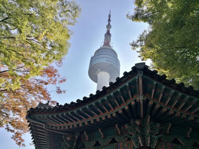past and present - My, Seoul, South Korea, Pagoda, TV tower, Mobile photography