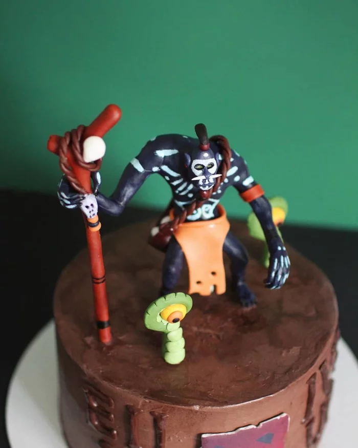 Cake based on the game Dota 2. Witch Doctor - My, Dota 2, Cake, Cake, Longpost