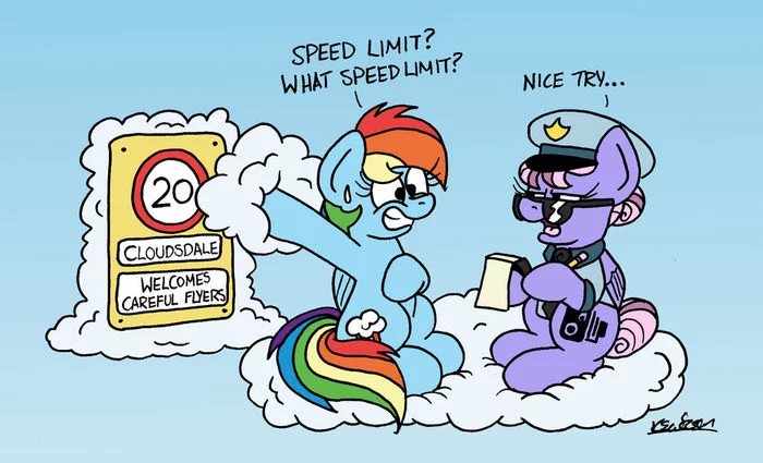 Speed ??Limit? What's the speed limit? - My little pony, Rainbow dash, Bobthedalek