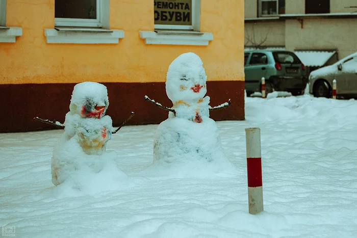 Мое состояние в первый рабочий день нового года - Моё, Снеговик, Зима, Современное искусство, Крипота