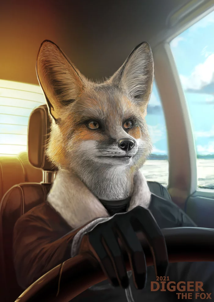 Fox Drive - Моё, Фурри, Furry Fox, Lepricon