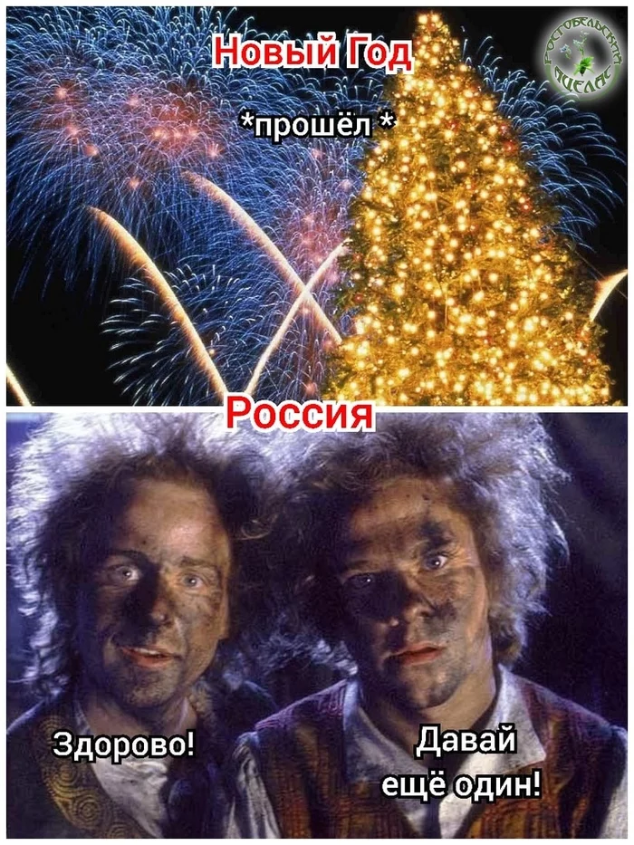 Дорогие россияне ! С наступающим ! - Моё, Старый новый год, Властелин колец, Мемы, Фейерверк