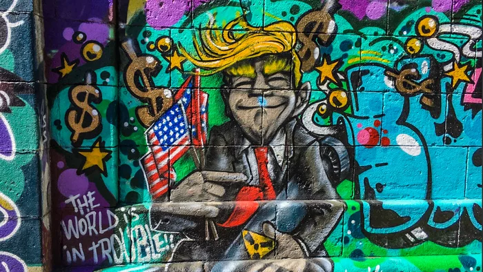 Some street art. - My, Graffiti, Vein, Austria, Street art, Wall, The photo, 2020, Donald Trump, Longpost