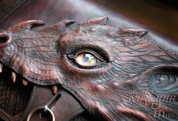 First bag this year - My, Lady's bag, The Dragon, Leather products, Handmade, Longpost